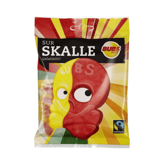 Bubs Sur Skalle Godis 90g – Syrlig Godisupplevelse med Fruktiga Smaker
