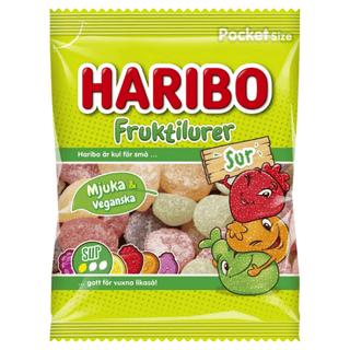 Haribo Fruktilurer Sur 24 X 75 G
