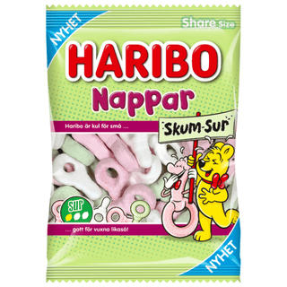 Haribo Nappar Skum Sur 12 X 120 G