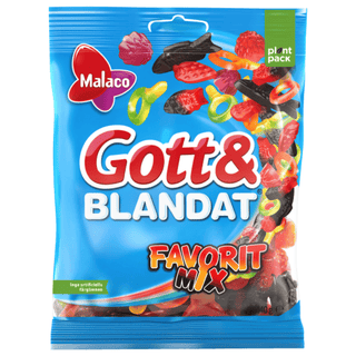 Malaco Gott & Blandat Favorit Mix 36 X 140 G