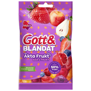 Malaco Äkta Frukt Bär & Frukt 36 X 100 G