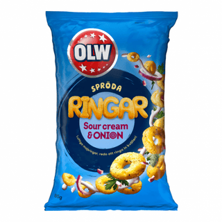 OLW Ringar Sourcream & Onion 24 X 85 G