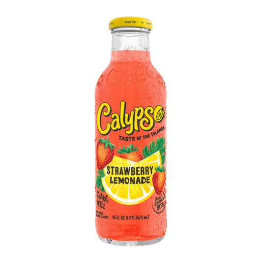Calypso Strawberry Lemonade 473 ml -- Jordgubbsläsk med Frisk Citron