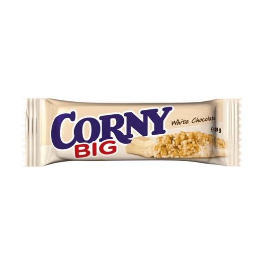 Corny Big White Chocolate 40 g – Lätt njutning med vit choklad och korn