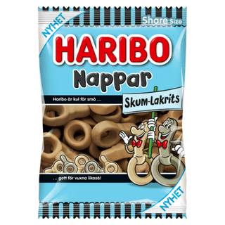 Haribo Nappar Skum-Lakrits 10 X 120 G