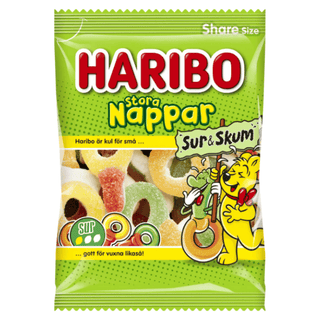 Haribo Stora Nappar Sur & Skum 12 X 150 G