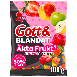 Malaco Äkta Frukt Duo 36 X 100 G