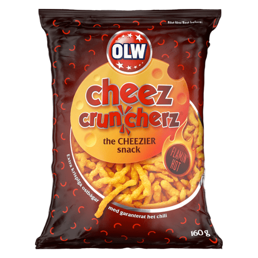 OLW Cheez Cruncherz Flamin' Hot 160g