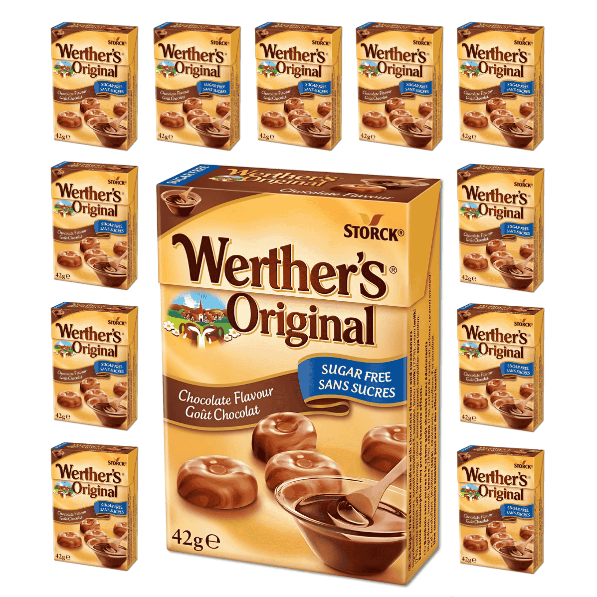 Werthers Chocolate Sockerfri 12 X 42 G