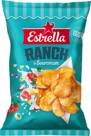Estrella Ranch & Sourcream Chips 24 X 160 G