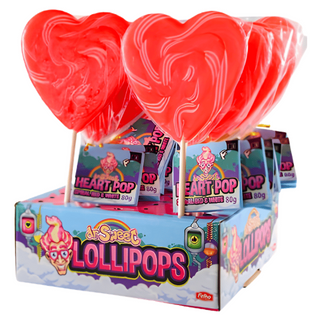 Felko Spiral Heart Pop Red/White 17 X 80 G