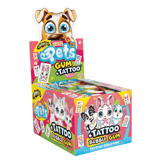 Johny Bee Cute Pets Bubble Gum Tattoo